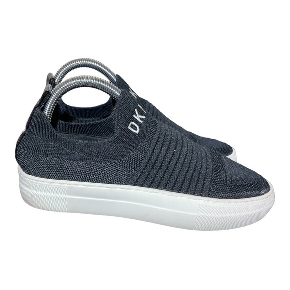 DKNY black, womens 7 black slip on sneaker shoe - Picture 3 of 9